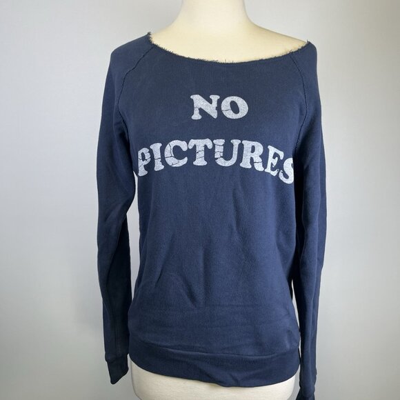 Junk Food No Pictures Influencer Celebrity Off Shoulder Sweater Medium Retro - Picture 2 of 8